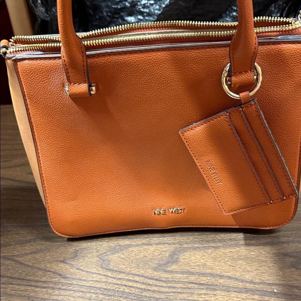 Nine West Orange Satchel Bag